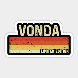 Vonda Name Vintage Retro Limited Edition Gift Sticker